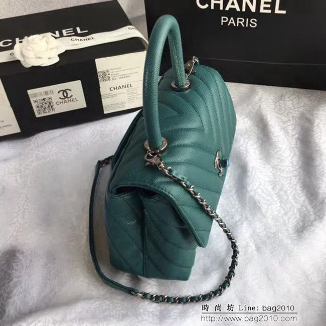 香奈兒CHANEL 92992 2018最新V字型 單手挽手提單肩包 DSC1985